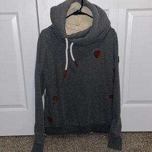 Wanakome sweat shirt with Sherpa hood